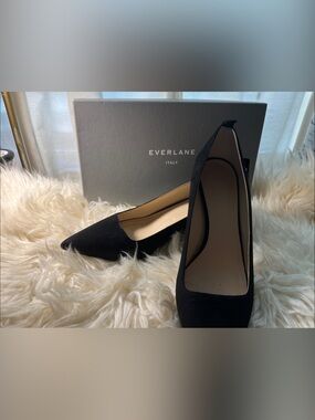 Everlane Black Pointed-Toe Heels - Classic Women's Pumps